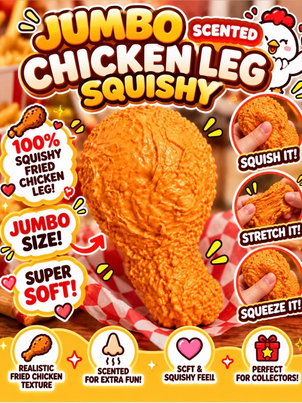 Jumbo Scented Chicken Leg Squishy